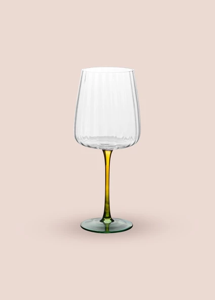 The Mia Şarap Kadehi Sarı Yeşil 500 ml - 3