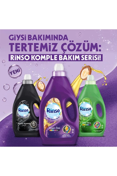 Rinso Tüm Renkliler için Argan Özü Sıvı Çamaşır Deterjanı Komple Bakım Serisi 3 x 3 L - 7