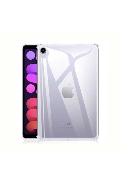 Ipad Mini 7 (A17 Pro) Kılıf Şeffaf Köşe Korumalı Crystal Clear Silikon Arka Kapak