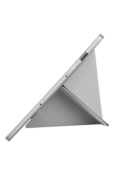 Samsung Galaxy Tab A9 Plus 11 Inç Uyumlu Kılıf Kalem Bölmeli Arkası Silikon Kapak Kılıf Sm-x210  GRİ - 4