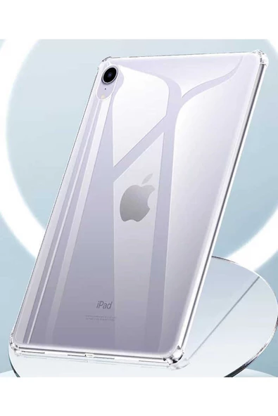 Ipad Mini 7 (A17 Pro) Kılıf Şeffaf Köşe Korumalı Crystal Clear Silikon Arka Kapak - 3