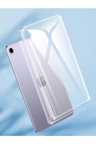 Ipad Mini 7 (A17 Pro) Kılıf Şeffaf Köşe Korumalı Crystal Clear Silikon Arka Kapak - 5