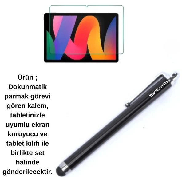 Honor Pad X9 11.5 inç 360° Dönebilen Standlı Tablet Kılıfı Ekran Koruyucu ve Kalem Seti Kırmızı  Pembe - 4