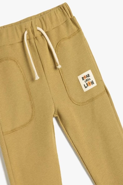 Koton Erkek Bebek Beli Bağlamalı Pamuklu Jogger Eşofman Altı - 3