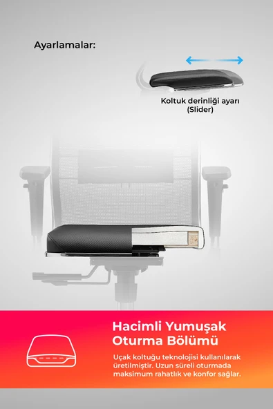 Ergolife SynchroSit 10 Ergonomik Deri ve Fileli Ofis - Yönetici Koltuğu / Çalışma Sandalyesi - 1D1.D.1.333 - 4