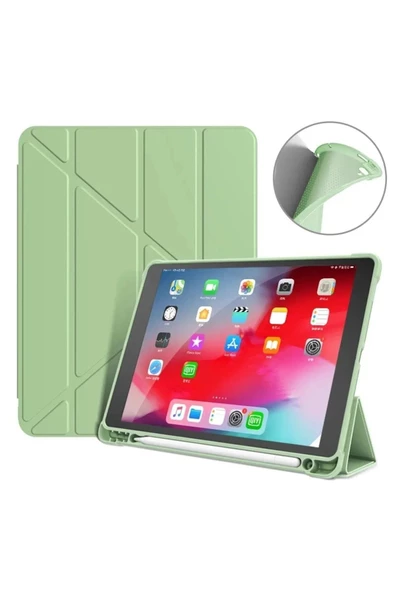 Samsung Galaxy Tab A9 Plus 11 Inç Uyumlu Kılıf Kalem Bölmeli Arkası Silikon Kapak Kılıf Sm-x210  MÜRDÜM - 9