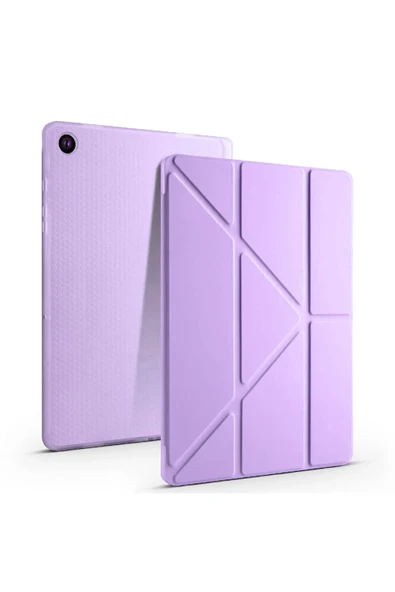 Samsung Galaxy Tab A9 Plus 11 Inç Uyumlu Kılıf Kalem Bölmeli Arkası Silikon Kapak Kılıf Sm-x210  MÜRDÜM - 2