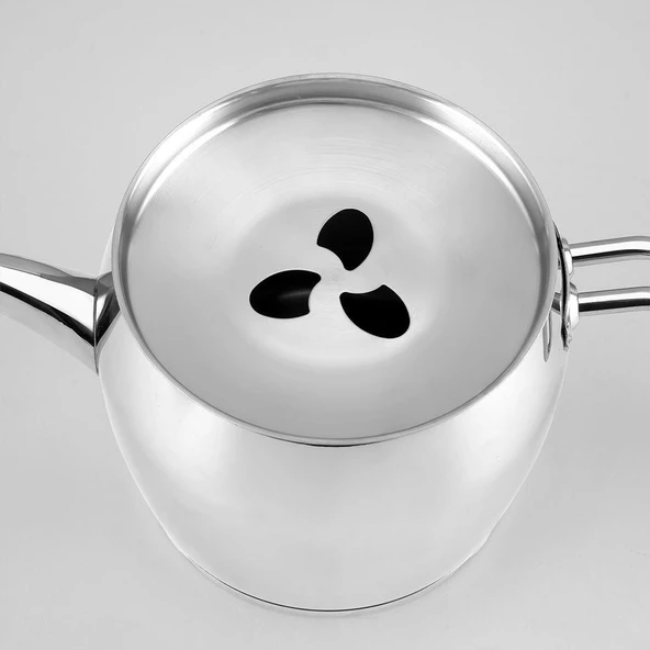 Nehir Florina Midi Orta Boy Çelik Çaydanlık Takımı - 4