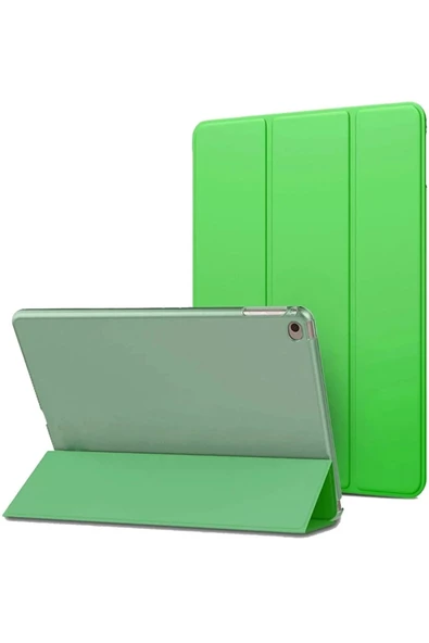 Apple Ipad 5. 6. Nesil 2017 2018 9.7" Inc Kılıf Smart Cover Katlanabilir Standlı Akıllı Kapak  Yeşil