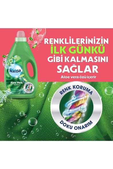 Rinso Aloe Vera Renkliler Sıvı Çamaşır Deterjanı 50 Yıkama 3 L - 4