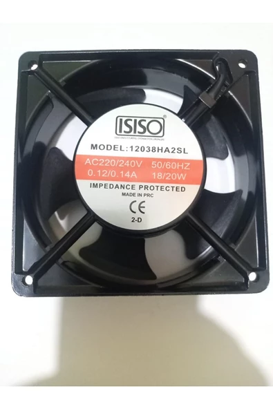 Isıso Devirli Aksial Metal Fan 12X12X38