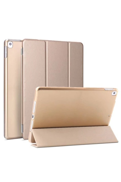 Apple Ipad 5. 6. Nesil 2017 2018 9.7" Inc Kılıf Smart Cover Katlanabilir Standlı Akıllı Kapak  Gold