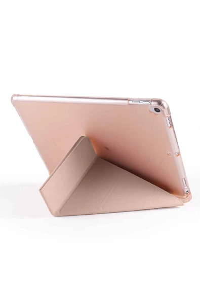 Apple iPad Pro 11'' inç m1-M2 çip 2022 / 2021 Uyumlu Silikon Kalemlikli Silikon Sarj Bölmeli Kılıf  Pembe - 4