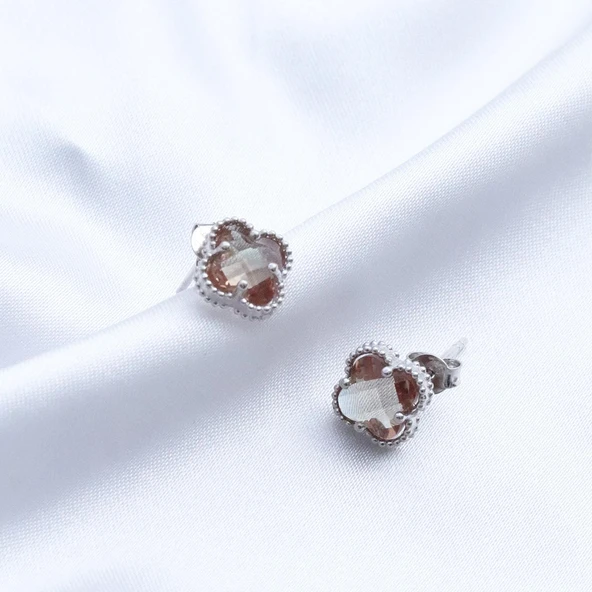 Yonca Zultanit Gümüş Küpe - Resim 3