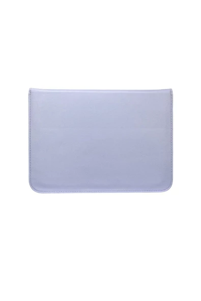 Macbook Pro Air 13 M1-m2 2020/2022 A2179-a2337-a2338-a2251-a2159-a1989-a1708 Deri Mıknatıslı Çanta  Lila - 5