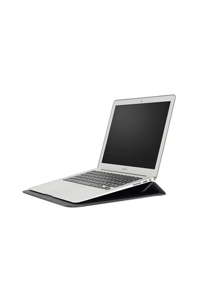Macbook Pro Air 13 M1-m2 2020/2022 A2179-a2337-a2338-a2251-a2159-a1989-a1708 Deri Mıknatıslı Çanta  Siyah - 6