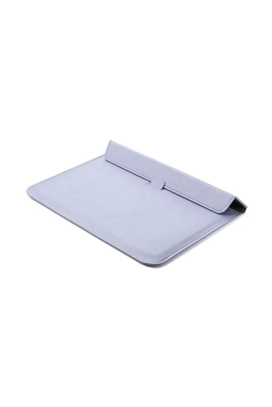 Macbook Pro Air 13 M1-m2 2020/2022 A2179-a2337-a2338-a2251-a2159-a1989-a1708 Deri Mıknatıslı Çanta  Lila - 4