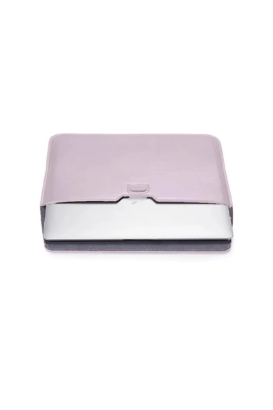 Macbook Pro Air 13 M1-m2 2020/2022 A2179-a2337-a2338-a2251-a2159-a1989-a1708 Deri Mıknatıslı Çanta  Açık Pembe - 7
