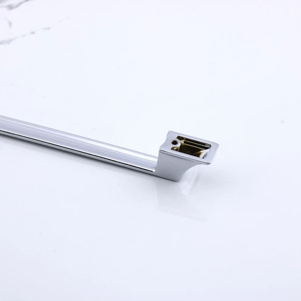 Mostar 224 mm Krom Gümüş Renk Metal Kulp Mobilya Çekmece Mutfak Dolabı Dolap Kulpları Kulb 22.4 cm - Resim 6