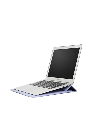 Macbook Pro Air 13 M1-m2 2020/2022 A2179-a2337-a2338-a2251-a2159-a1989-a1708 Deri Mıknatıslı Çanta  Lila - 6