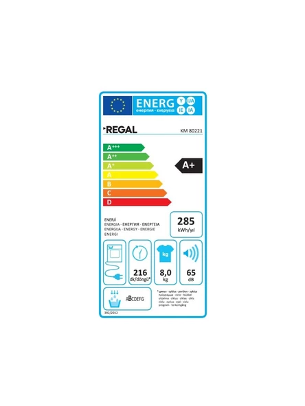 Regal KM 80221 8 kg Çamaşır Kurutma Makinesi - 2