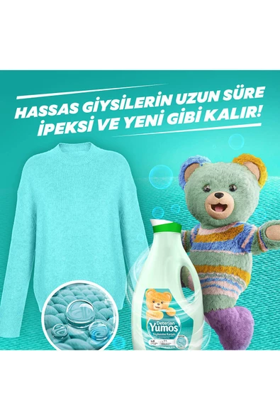 Yumoş Sıvı Deterjan Hassas Giysiler İçin İpeksi Bakım 2520 ml - Resim 4