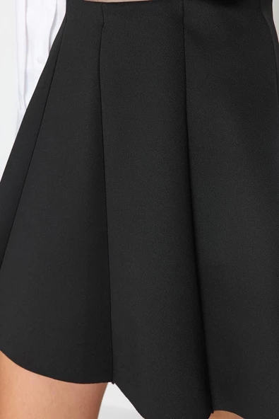 Moda Düz Desen Günlük Mini Boy Mini Örme Etek - 4