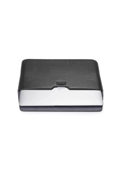 Macbook Pro Air 13 M1-m2 2020/2022 A2179-a2337-a2338-a2251-a2159-a1989-a1708 Deri Mıknatıslı Çanta  Siyah - 7