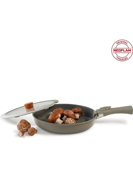 Neoflam Midas Gri 6 Parça Ayrılabilen Saplı Iç Içe Geçebilen Indüksiyonlu Tencere Tava Seti - 5