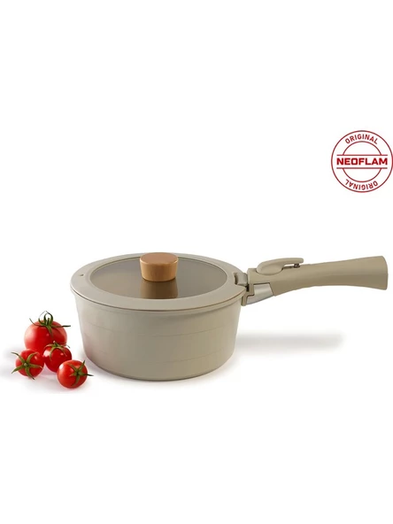 Neoflam Midas Bej 6 Parça Ayrılabilen Saplı Iç Içe Geçebilen Indüksiyonlu Tencere Tava Seti - 3