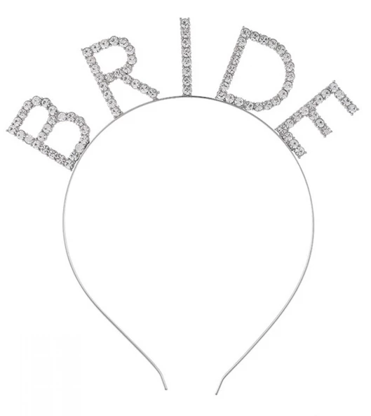 Bekarlığa Veda Mega Boy Kristal Taşlı Gümüş Bride Taç Gelin Tacı 20x21 Cm - 2