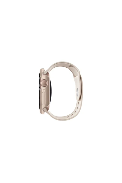 Apple Watch 46mm Uyumlu Valencia Serisi Alüminyum TPU Kasa 360 Tam Koruyucu Kapak  Gold - 4