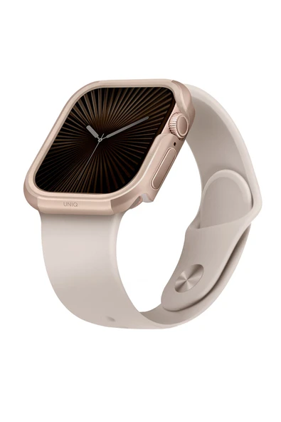 Apple Watch 42mm Uyumlu Valencia Serisi Alüminyum TPU Kasa 360 Tam Koruyucu Kapak  Gold