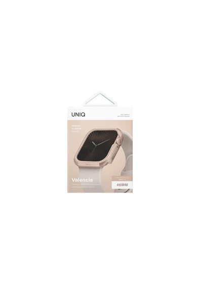 Apple Watch 46mm Uyumlu Valencia Serisi Alüminyum TPU Kasa 360 Tam Koruyucu Kapak  Gold - 5