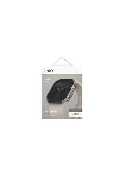Apple Watch 46mm Uyumlu Valencia Serisi Alüminyum TPU Kasa 360 Tam Koruyucu Kapak  Titanium Silver - 5