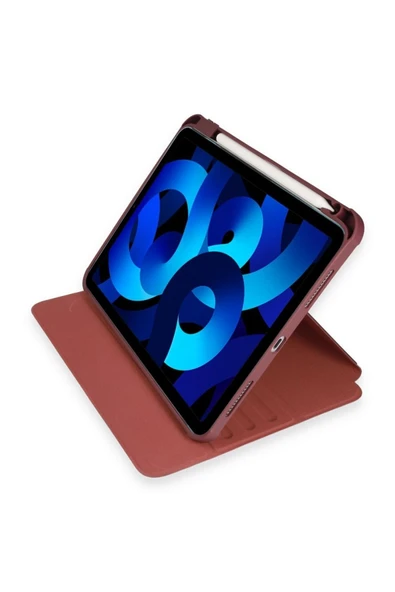 Apple Ipad Pro 4. Nesil M2 Çip 2022 11 Inç Tablet Uyumlu 360 Dönebilen Kalem Bölmeli Standlı Kılıf  Mürdüm - 4