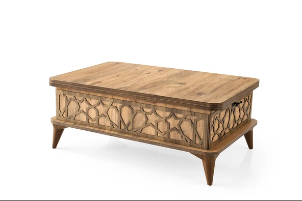 Tuna Akıllı Sehpa Laptop Yemek Masası Kademeli Orta Sihirli Sehpa 60x90 Fonksiyonel Orta Sehpa - 7