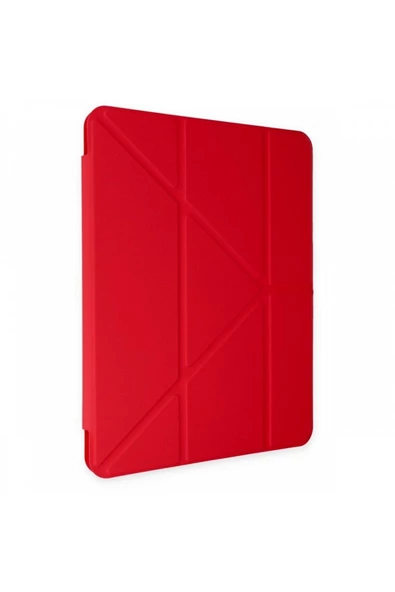 Apple Ipad Pro 4. Nesil M2 2022 11 Inç Tablet Uyumlu Silikon Kılıf Origami Pencil  Kırmızı - 2