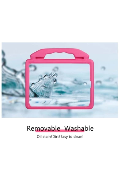 Ipad 10.2 8. Nesil Ve 9. Nesil Tablet  Uyumlu  Kılıfı Tutmalı Standlı Yumuşak Silikon Çocuk Kılıf  Mor - Resim 4