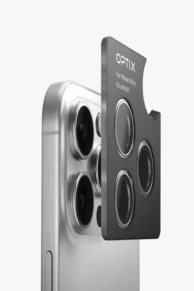 İphone 16 Pro / Iphone 16 Pro Max Uyumlu  Lens Koruyucu AluGuard Serisi Cam Alüminyum Çerçeve  Silver - 5