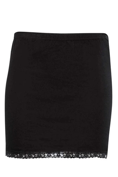 Kadın Dantel Detaylı Mini Jüpon Etek Astarı Siyah - 3001A - 2