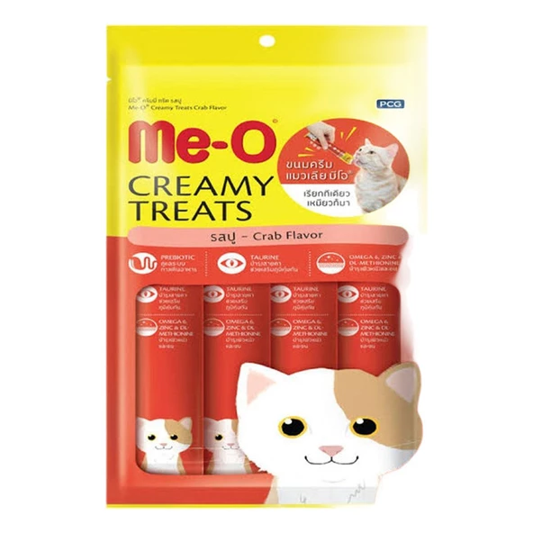 Me-O  Me-O Creamy Yengeç & Ton Balıklı Kedi Ödülü (4 x 15 g)