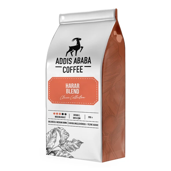 Addis Ababa Coffee HARAR Blend Kavrulmuş Çekirdek 250 Gr