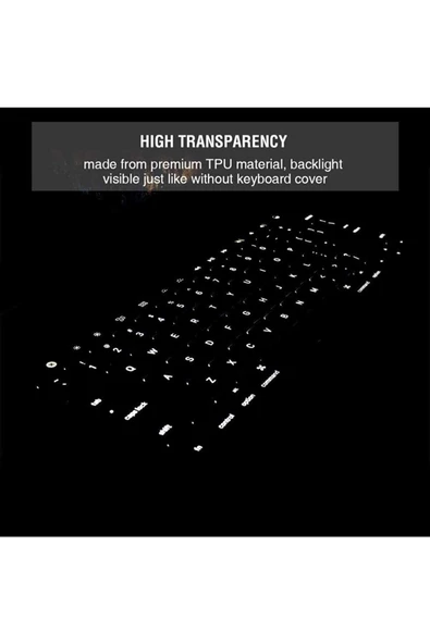 Macbook Pro 13 Inc 2020 M1 A2338 / A2251 / A2289 Ile Uyumlu Türkçe Q Klavye Silikon Koruyucu Kılıf - Resim 4