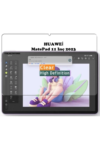 Huawei Matepad 11 2023 6GB 128GB 11 Inç Tablet Ekran Koruyucu Nano Kırılmaz Tam Uyumlu Esnek Cam