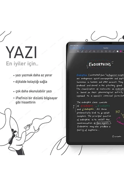 Apple Ipad Air 5. Nesil 2022 10.9" Inç M1 Paperlike Nano Kırılmaz Ekran Koruyucu Kağıt Hissli - 4
