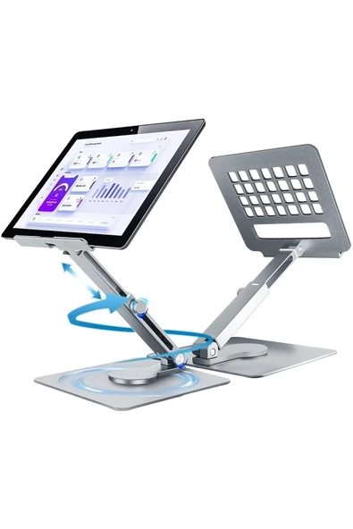 Apple Ipad Pro 4. Nesil M2 2022 11 Inç Tablet Standı Kademeli Ayarlanabilir 360 Dönebilen Stand