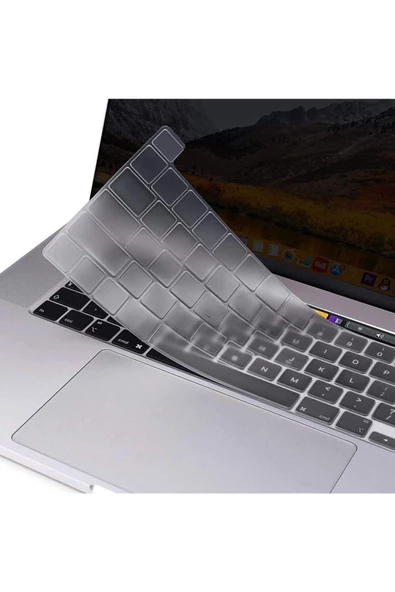 Macbook Pro 16 Inc 2019 A2141 Uyumlu Klavye Koruyucu Türkçe Q Klavye Silikon Koruyucu Kılıf