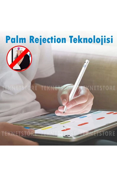 Eli Algılamayan Apple Ipad 9. Nesil 10.2 Inç Uyumlu Yazı Çizim Tasarım Tablet Kalemi Dokunmatik - 2