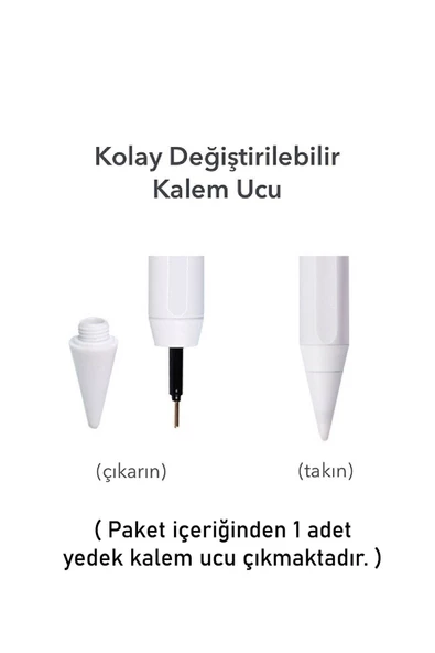 Apple Ipad 10. Nesil 2022 10.9 Inç Stylus Yazım Çizim Için Avuç Içi Reddetmeli Dokunmatik Kalem - 3
